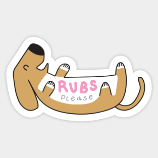 Basset Hound Dog Belly Laughing Sticker